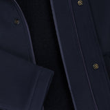 Medium Length Quilted Jacket with Button Closure