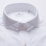White Short Sleeve Stretch Pique Polo