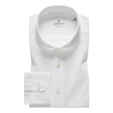 Summer White Crinkle Textured Hybrid Shirt