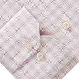 Twill Pink Check Print Sport Luxury Shirt
