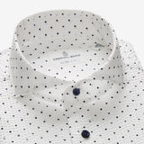 Summer Polka Dots Crinkle Textured Hybrid Shirt