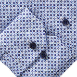 Poplin Blue Print Sport Luxury Shirt