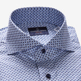Poplin Blue Print Sport Luxury Shirt