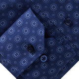 Poplin Blue Print Sport Luxury Shirt