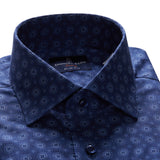 Poplin Blue Print Sport Luxury Shirt