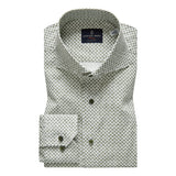 Poplin Green Print Sport Luxury Shirt