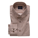 Poplin Brown Print Sport Luxury Shirt
