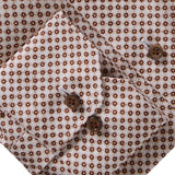 Poplin Brown Print Sport Luxury Shirt