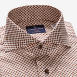 Poplin Brown Print Sport Luxury Shirt