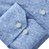 Poplin Blue Printed Sport Luxury Shirt