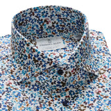 Poplin Short Sleeves Multi-Colored Stretch Sport Shirt