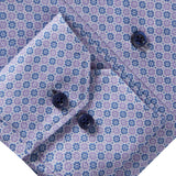 Modern 4Flex Purple Chain Link Print Stretch Knit Shirt