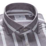 Modern 4Flex Grey Stripped Stretch Knit Shirt