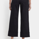High Rise Teresa Wide Leg Cropped Denim Pants