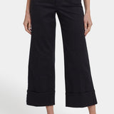 High Rise Teresa Wide Leg Cropped Denim Pants