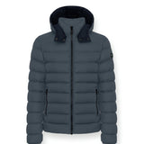 Semi-Gloss Quilted Jacket with Drawstring Adjustment