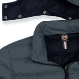 Semi-Gloss Quilted Jacket with Drawstring Adjustment