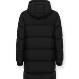Long Length Quilted Jacket with Drawstring Adjustment