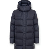 Medium Length Jacket with Drawstring Adjustment