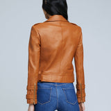 Billie Belted Leather Jacket