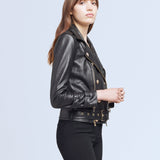 Billie Belted Leather Jacket