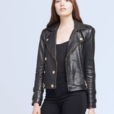 Billie Belted Leather Jacket