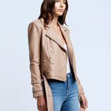 Billie Belted Leather Jacket