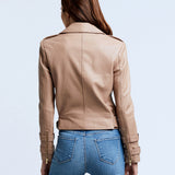 Billie Belted Leather Jacket