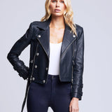 Billie Belted Leather Jacket