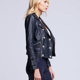 Billie Belted Leather Jacket
