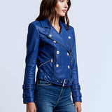 Billie Belted Leather Jacket
