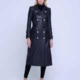Celina Leather Trench Coat