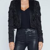 Jen Beaded Crop Blazer