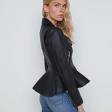 Lyric Peplum Biker Jacket