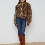 Aura Crop Faux Fur Coat