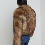 Aura Crop Faux Fur Coat