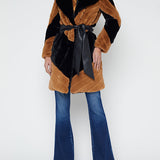 Zoya Belted Faux Fur Coat