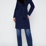 Tristan Belted Fur Color Coat