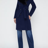 Tristan Belted Fur Color Coat