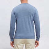 Bright Blue Light Gauge Crew Neck