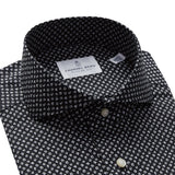 Printed Stretch Poplin S/S Sport Casual Shirt