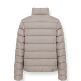 Quilted Down Jacket with Drawstring Adjustment