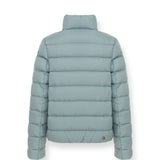 Quilted Down Jacket with Drawstring Adjustment