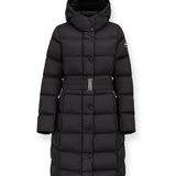 Belted Long Quilted Down Jacket