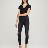 Margot High Rise Destructed Knee Skinny Jean