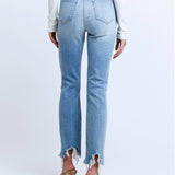 High Line High Rise Skinny Destroyed Denim