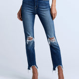 High Line High Rise Skinny Destroyed Denim