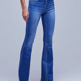 Ruth High-Rise Straight Jeans with Gold Chain Detail