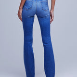 Ruth High-Rise Straight Jeans with Gold Chain Detail