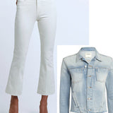Kendra High Rise Crop Flare Denim